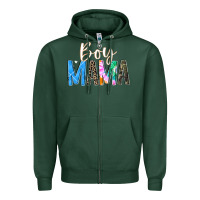 Sports Green boy mama  black Zipper Hoodie - JahusDesignShop
