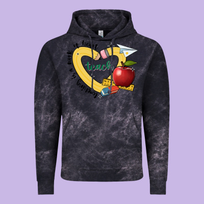 Teaching Is A Work Of Heart Vintage Hoodie Designed By Jahusdesignshop