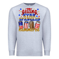 Heather Grey getting star spangled hammered Premium Sweatshirt - NancyCooperArtShop