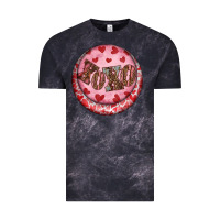 Cloud Black Western valentine's day xoxo round earrings Vintage Tee - RanaPortraitStore