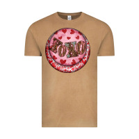 Vintage Camel Western valentine's day xoxo round earrings Vintage Tee - RanaPortraitStore