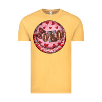Vintage Mustard Western valentine's day xoxo round earrings Vintage Tee - RanaPortraitStore