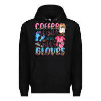 Black coffee scrubs and rubber gloves Premium Hoodie - NancyCooperArtShop