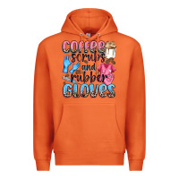 Carrot coffee scrubs and rubber gloves Premium Hoodie - NancyCooperArtShop