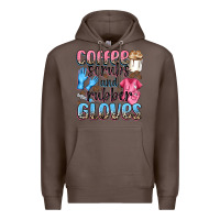 Coffee coffee scrubs and rubber gloves Premium Hoodie - NancyCooperArtShop