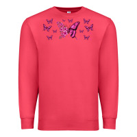 Cardinal floral breast cancer butterfly Premium Sweatshirt - Jasminsmagicworld