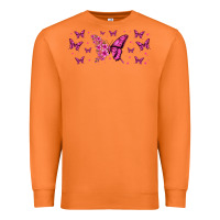 Floral Breast Cancer Butterfly Premium Sweatshirt | Teevron