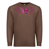 Chestnut floral breast cancer butterfly Premium Sweatshirt - Jasminsmagicworld