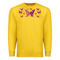 Lemon floral breast cancer butterfly Premium Sweatshirt - Jasminsmagicworld