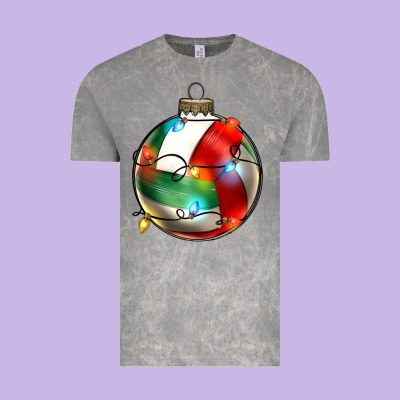 Christmas  Volleyball Vintage Tee Designed By Zillion Design Studio