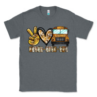 Charcoal Heather peace love bus Classic Tee - CowhideDigitalArt