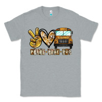 Heather Grey peace love bus Classic Tee - CowhideDigitalArt