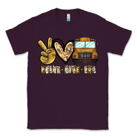 Plum peace love bus Classic Tee - CowhideDigitalArt