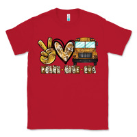 Red peace love bus Classic Tee - CowhideDigitalArt