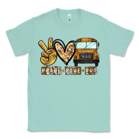 Seafoam peace love bus Classic Tee - CowhideDigitalArt