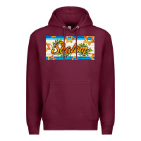Burgundy shalom with olive branch Premium Hoodie - AdoDesignShop