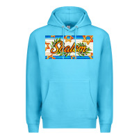 Ocean Blue shalom with olive branch Premium Hoodie - AdoDesignShop