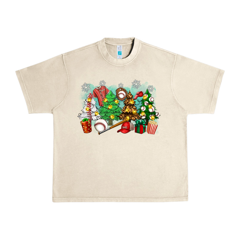 Christmas Trees With Baseball Urban Heavy Tee by Zillion Design Studio | Teevron