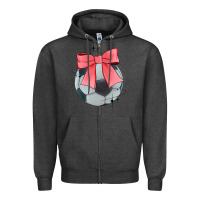 Charcoal Heather coquette soccer bow Zipper Hoodie - JahusDesignShop