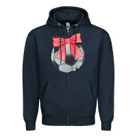 Navy coquette soccer bow Zipper Hoodie - JahusDesignShop