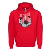 Red coquette soccer bow Zipper Hoodie - JahusDesignShop