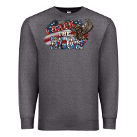 Charcoal Heather i back the blue eagle Premium Sweatshirt - NancyCooperArtShop