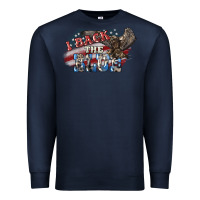 Navy i back the blue eagle Premium Sweatshirt - NancyCooperArtShop