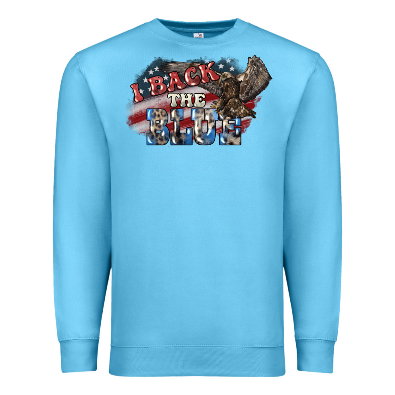 I Back The Blue Eagle Premium Sweatshirt by NancyCooperArtShop | Teevron