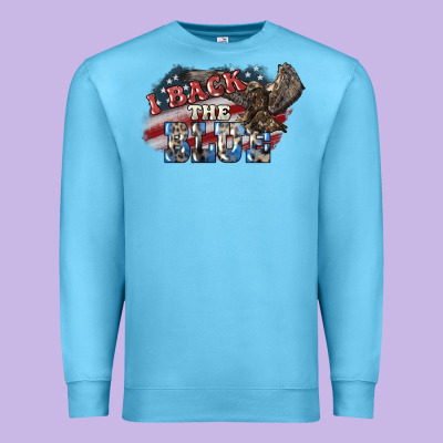 I Back The Blue Eagle Premium Sweatshirt Designed By Nancycooperartshop