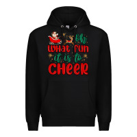 Black oh what fun it is to cheer Premium Hoodie - MaliasSmallBusiness