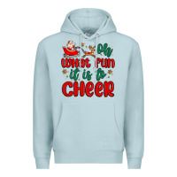 Blue Mist oh what fun it is to cheer Premium Hoodie - MaliasSmallBusiness