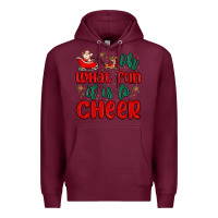 Burgundy oh what fun it is to cheer Premium Hoodie - MaliasSmallBusiness