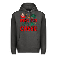 Charcoal Heather oh what fun it is to cheer Premium Hoodie - MaliasSmallBusiness