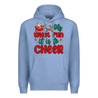 Colony Blue oh what fun it is to cheer Premium Hoodie - MaliasSmallBusiness