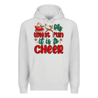 Dove Grey oh what fun it is to cheer Premium Hoodie - MaliasSmallBusiness