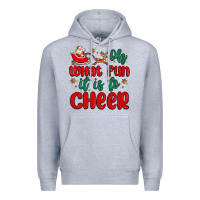 Heather Grey oh what fun it is to cheer Premium Hoodie - MaliasSmallBusiness