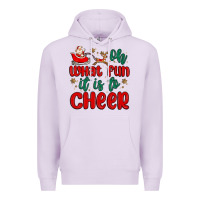 Lilac oh what fun it is to cheer Premium Hoodie - MaliasSmallBusiness
