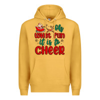 Mustard oh what fun it is to cheer Premium Hoodie - MaliasSmallBusiness