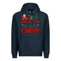 Navy oh what fun it is to cheer Premium Hoodie - MaliasSmallBusiness