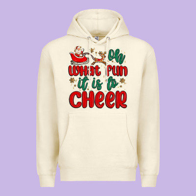 Oh What Fun It Is To Cheer Premium Hoodie Designed By Maliassmallbusiness