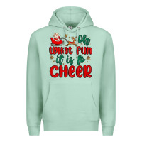 Seafoam oh what fun it is to cheer Premium Hoodie - MaliasSmallBusiness