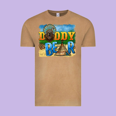 Daddy Bear Native Vintage Tee Designed By Barkaloodesign