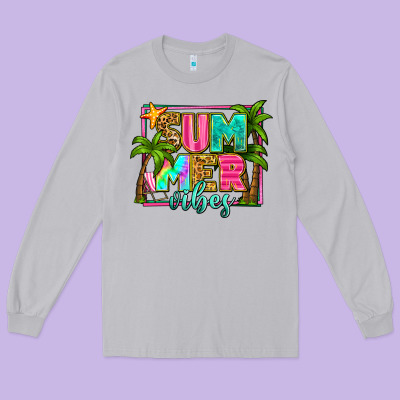 Summer Vibes Long Sleeve Tee Designed By Zillion Design Studio