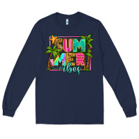 Navy summer vibes Long Sleeve Tee - Zillion Design Studio