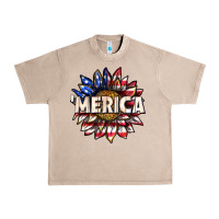 French Oak merica with sunflower Urban Heavy Tee - texasbilliewilder