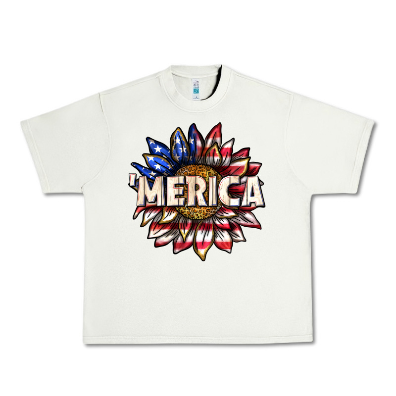 Merica With Sunflower Urban Heavy Tee by texasbilliewilder | Teevron