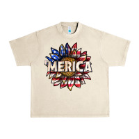 Sandshell merica with sunflower Urban Heavy Tee - texasbilliewilder