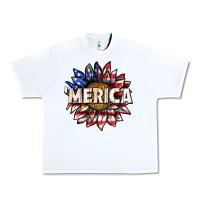 White merica with sunflower Urban Heavy Tee - texasbilliewilder