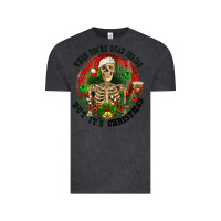 Vintage Black When you're dead inside but it's christmas Vintage Tee - RanaPortraitStore