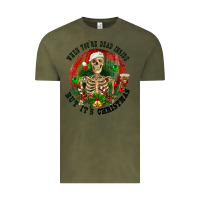 Vintage Olive When you're dead inside but it's christmas Vintage Tee - RanaPortraitStore